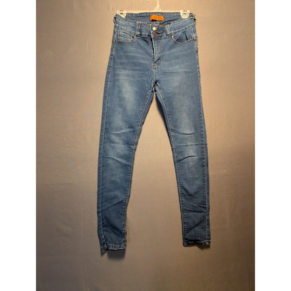 Wax Jean Butt I Love You Jeans Women's 7/28 Blue Denim Comfort Skinny Leg Grunge